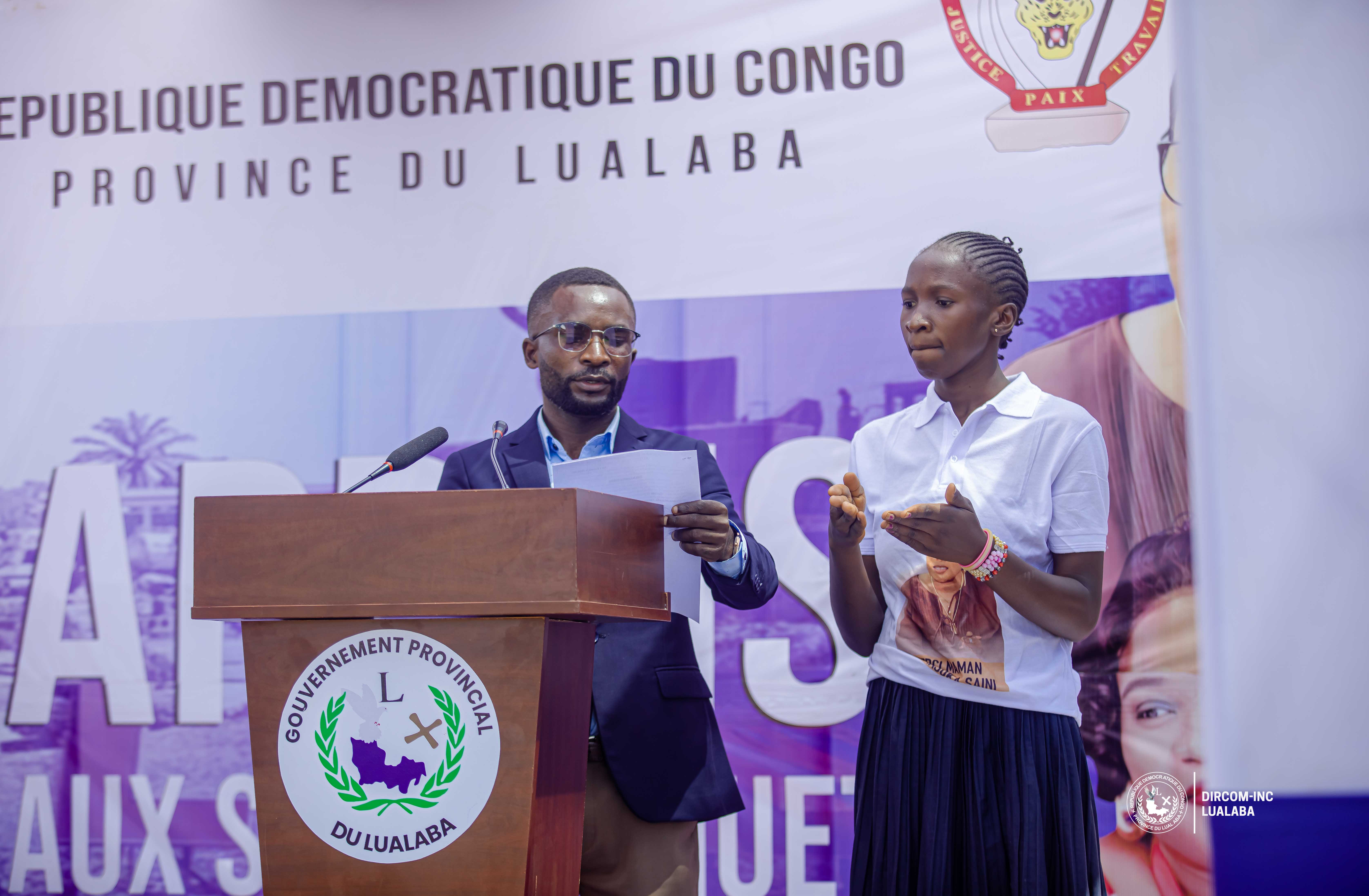 KOLWEZI: FIFI MASUKA INAUGURE DE NOUVEAUX BÂTIMENTS POUR LES ELEVES SOURDS-MUETS DE L'ECOLE EPHATA